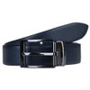 LLoyd Men's Leather Belt, Reversible Belt, Cambered, Black, Blue, Can