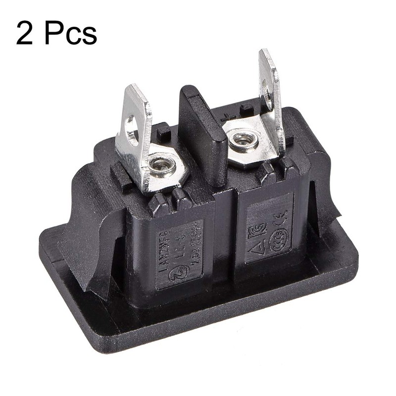 uxcell Uxcell C8 Panel Mount Plug Adapter 250V AC 2.5A