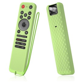 AKSHFETH Silicone Remote Control Case for LG MR25GA, Compatible with 2025 LG OLED Smart TVs C5, B5, G5, M5 Series, with Lanyard (Glow Green)