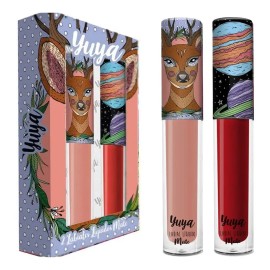 Set De Yuya De 2 Labiales Liquidos Bonita 3g Cu Lipsticks Rojo                                                                                        