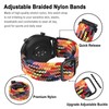 BISONSTRAP 2 Pack Braided Nylon Watch Bands, Upgrade Adjustable Buckle,