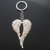 Unbranded Angel Wings Heart Shape Feathers Charm Pendant Keychain Key