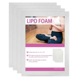 Lipo Foam Pads for Post Surgery BBL Foam Boards, Help with the Use of Ab Board Compression Garments Tummy Tuck Lipo Surgery Foam Sheet for Recovery 8 x 11 Pack of 4