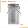16 PCS Galvanized Flower Vases, 4.33in Rustic Galvanized Iron Vase