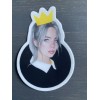 Billie Eilish Vinyl Sticker Yellow Crown And Black Very High