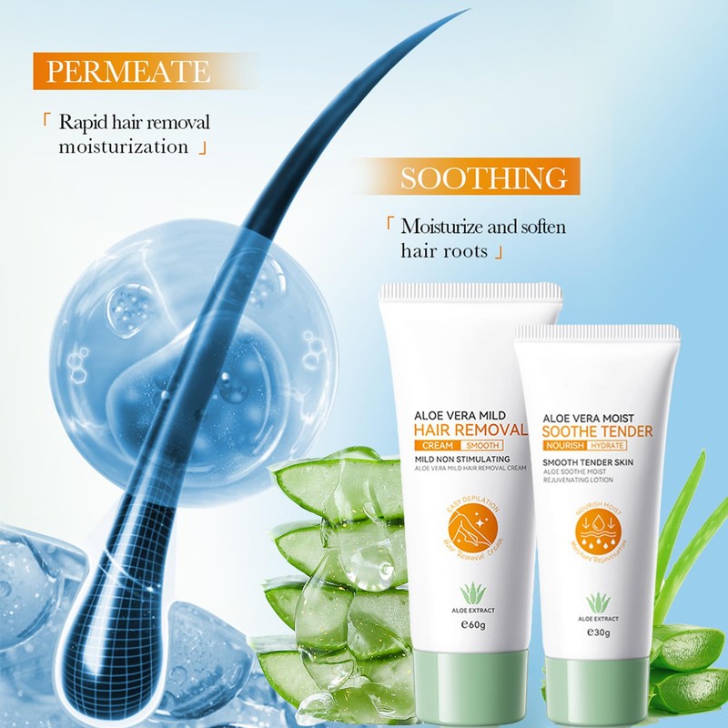 Aloe Hair removal bodycare set for body 2PCS