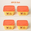 Plastic Food Storage Containers with Lids 4 Count - Small