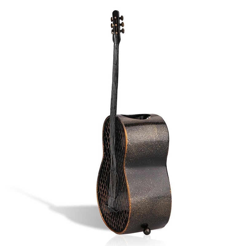 Guitar Shaped Wine Cork Container Wine Bottle Stopper Organizer Home