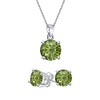 dazzlingjewelrycollection Simple 3mm 2CT Round Cut Green Toumaline 14k White