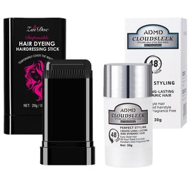 Hair dye comb Disposable | Easy to Color, Portable for Quick Touch - Ups, Covers Gray Hair, Resists Fading and Clumping:_zaidoc-01#BLACK+Flyaway Tamer Stick