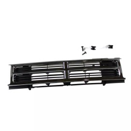 TopAlpha Chrome Surround Black Grille For 87-89 Toyota 4Runner  87-88 Pickup Truck 4WD