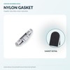 2 Pack Invisible Door Hinges, 3D Adjustable Concealed Aluminum Alloy