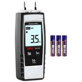 XinJiaYi Digital Moisture Meter, 8 in 1 Pin Type Damp Detector, Wood Moisture Meter for Firewood/Lumber/Drywall/Wood/Brick/Floor - Water Leak Sensor Detector & Humidity Tester Gray