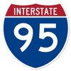 Bargains You Love Interstate 95 Route car bumper sticker 4" x 4"