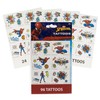Show-Offs Spider Hero Temporary Tattoos - 96 Count, Small, Red