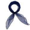 Plain Soft and delicate Chiffon Feel Head and Neck Scarf,Navy