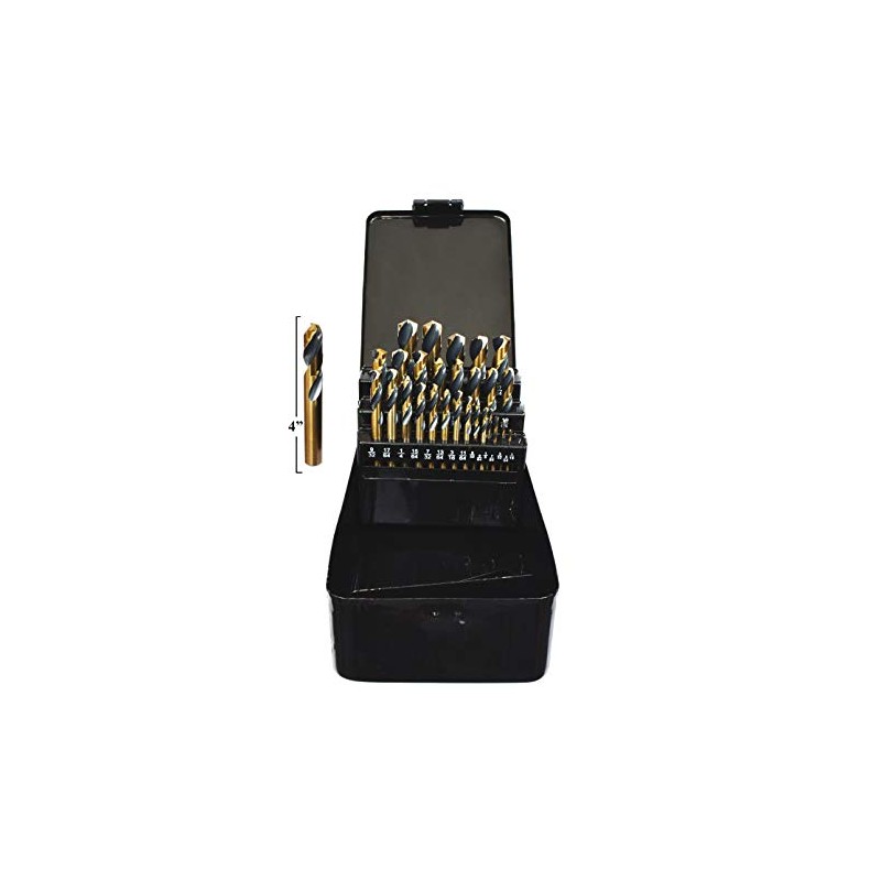 29PC Stubby Industrial Black & Gold Drill Bit Set 135