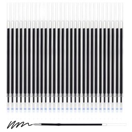 DWFEYOI 30 Erasable Refills, Black, Compatible with Legami, Easy to Erase, Pen Tip 0.5 mm, Height 13 cm, Legami Pens