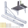 2 Pack 12 Inch Folding Shelf Brackets, OBYFGILY Heavy Duty