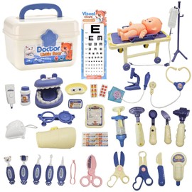 OTONOPI Play Doctor Set, Doctor Set, Mini Doctor Set, Dentist Play, Indoor Play, Pretend Play, Pretend Play, Pretend Play, Set of 41, Educational Toys, Boys, Girls, Birthday, Christmas, Gift, 6+