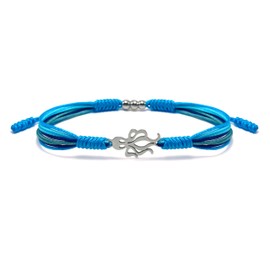 Harmacraft Octopus Under The Sea Bracelet, Blue Marine Luck and Protection Bracelet, Tibetan Style Surfer String Wrap Bracelet for Men & Women's Forever Love Friendship