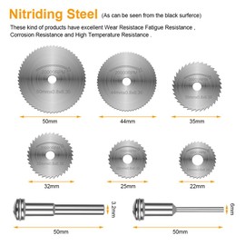 flintronic Cutting Wheels for Dremel, Diamond Cutting Disc Kits, Cutting Wheel Set for Rotary Tool, Mini Resin HSS Metal Cutting Tools, Saw Blades for Wood, Plastic, Copper, Aluminum (Silver)