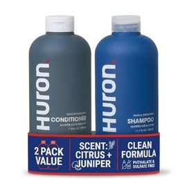 Huron Hair Duo | Juego de champú y acondicionador nutritivo para hombres | Limpia, fortalece e hidrata | Sin sulfatos ni parabenos, vegano | Diseñado 