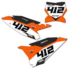 2025 SX SG63 Custom MX Number Plates Senge Graphics Kit Compatible with KTM
