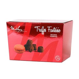 Mathez French Chocolate Truffles with Raspberry Macaron Chips, 8.8oz Box