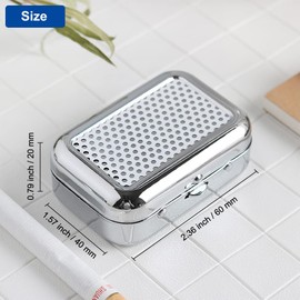 1 x Mini Mobile Ashtray for Outdoors, Travel Ashtray, Pocket Ashtray for Travel, Odour-Proof, Square Metal Ashtray for Camping, Indoor or Outdoor Smoking