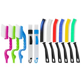 DuDuZui 11 Stk Hartborsten Eckenreinigungsbürste, 6 Farbenfroh Spaltreinigungsbürste, 3 Fensterbahnreinigungsbürsten, 2 Staubwannenreinigungsbürsten, für Badezimmern, Küchenspülen und Fliesenfugen ﻿ ﻿