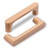 SYZOW Pack of 6 Cabinet Handles, Wooden Handles, Hole Spacing