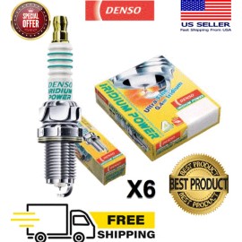 DENSO New Set of 6 Spark Plugs Iridium Power DENSO 5353 High Performance V6 Pre-gapped