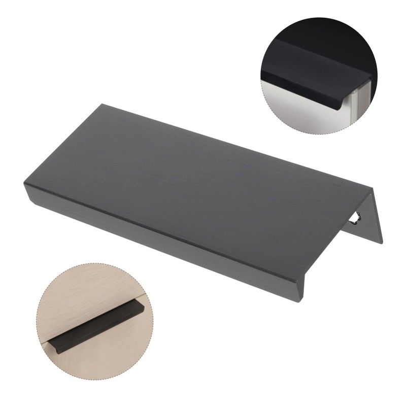 SHINEOFI 4pcs Invisible Pull Handles Back Mount Finger Pull for
