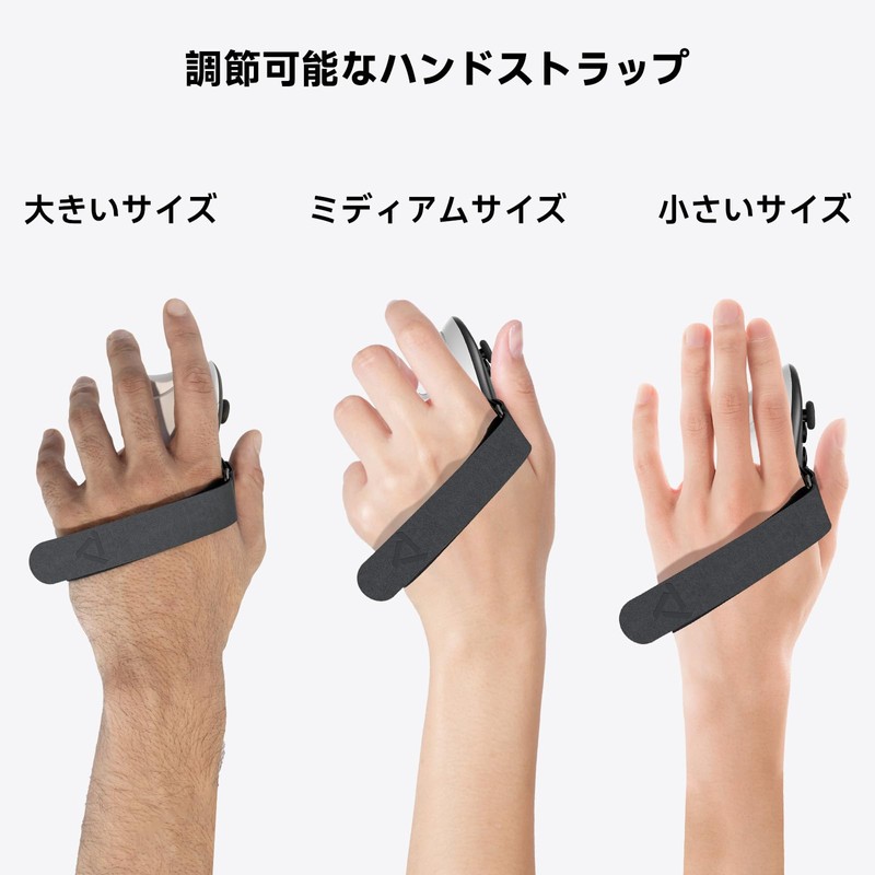 PRISMXR コントローラーアクセサリー 滑り止め アクセサリー 快適握感 調節可能 取り付け簡単 Quest3S/3と互換性あり コントローラーグリップカバー (2個セット)