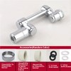 1080° Chrome Rotatable Faucet Extender Aerator w/Nozzle Adapters Swivel Sink
