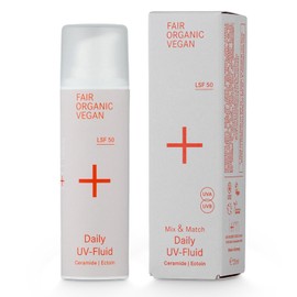 i+m Daily UV Fluid SPF 50 - Invisible Finish & Moisturiser by Ceramide + Ectoin - Mineral Sun Protection Serum Face - Makeup Base, Fragrance-Free - Vegan, Natural Cosmetics