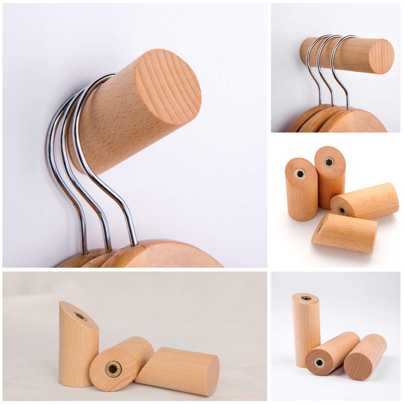 HomeDo Wood Wall Hooks, Hat Hook, Wooden Coat Hooks Wall