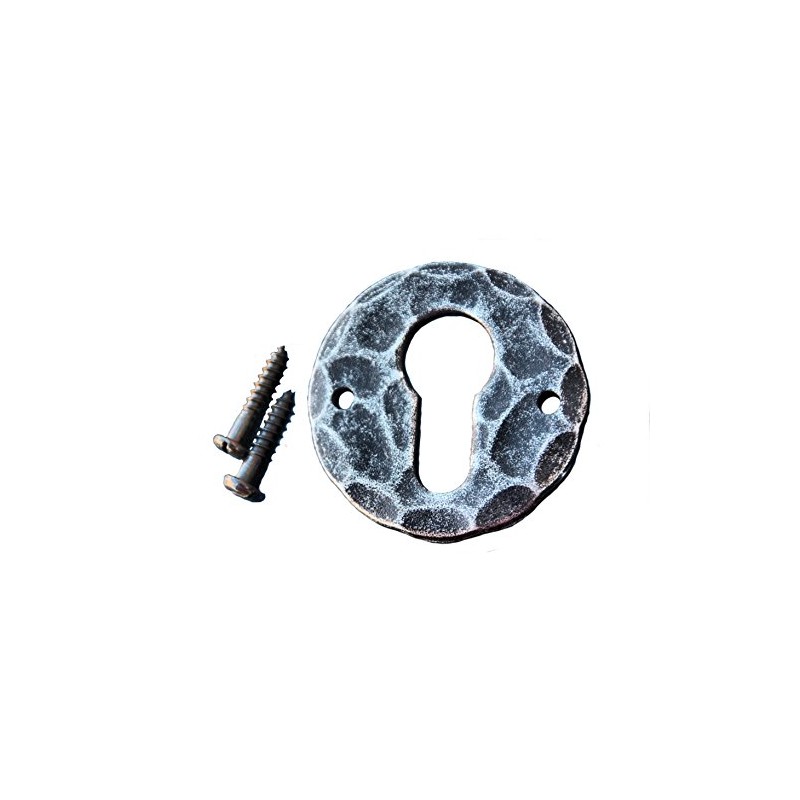 UHRIG 2 x Round Rosette for PZ Lock, Wrought Iron