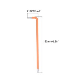 TOP-VIGOR 4Pcs 5mm Ball End Hex Key Wrench, L Shaped Long Arm Allen Key for Household DIY, Professional Machine Repairing
