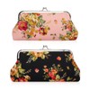Oyachic 2 Packs Coin Purse Cell Phone Pouch Rose Pattern