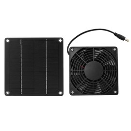 Solar Fan Effective Cooling Safety Protection Easily Install 3W 43.4CFM Solar Panel Fan Kit for Pet Houses Chicken Coop