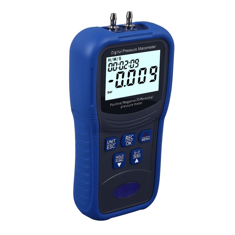 Digital Manometer High Accuracy 11 Units LCD Backlit Air Differential