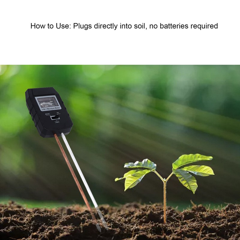 Soil Meter 3 in 1 Simple PH Moisture Plants Illumination