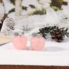 Lovionus89 Natural Rose Quartz Apple Statue, Healing Crystal Figurine Sculpture