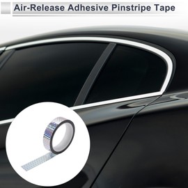 RATCHROLL 1 Roll Universal Air-Release Adhesive Pinstripe Tape Holographic Automotive Pinstriping Tape Silver Tone 0.98"x164.04ft