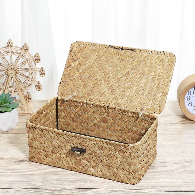 Tsudoku Seagrass Hand Woven Storage Box Storage Box Storage Basket