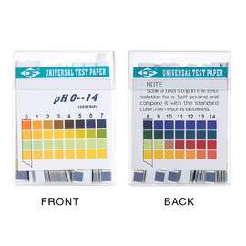 AUXSOUL 100PCS PH Test Strips 0-14 PH Strips PH Test Paper PH-Indicator Strip to Test Drinking Water, Food, Pools, Aquariums, Monitor Body pH Levels