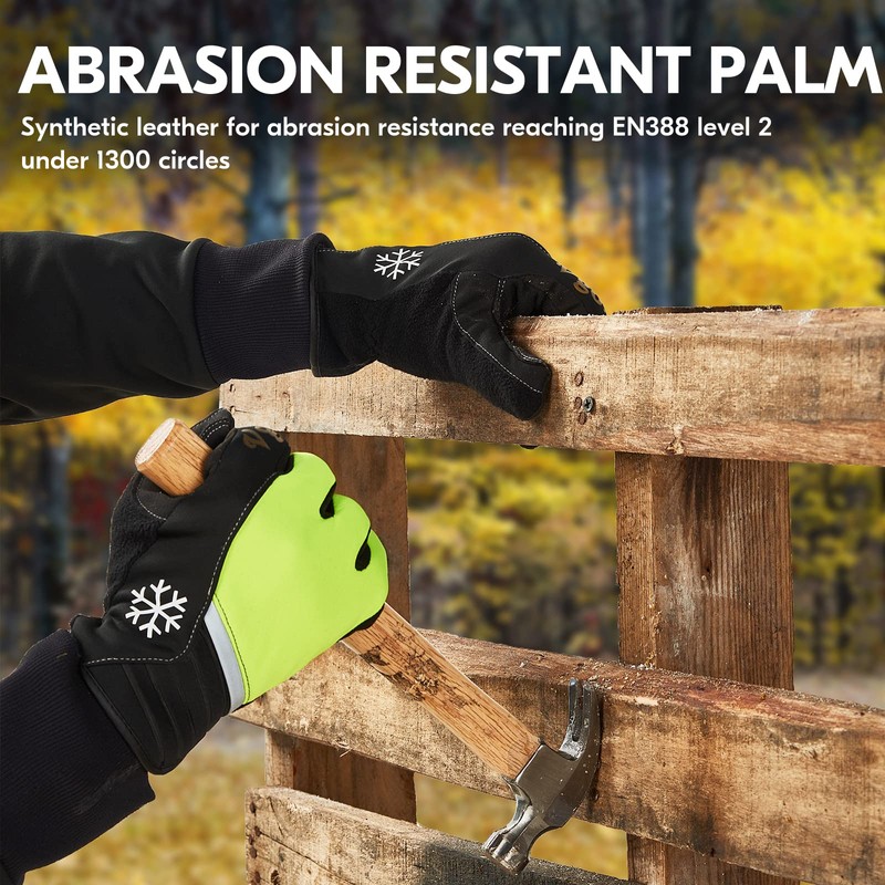 Vgo... Winter Work Gloves Touchscreen, Thermal Working Men Gloves for