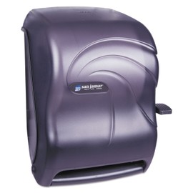San Jamar T1190TBK Lever Roll Towel Dispenser Oceans Black Pearl 12 15/16 x 9 1/4 x 16 1/2